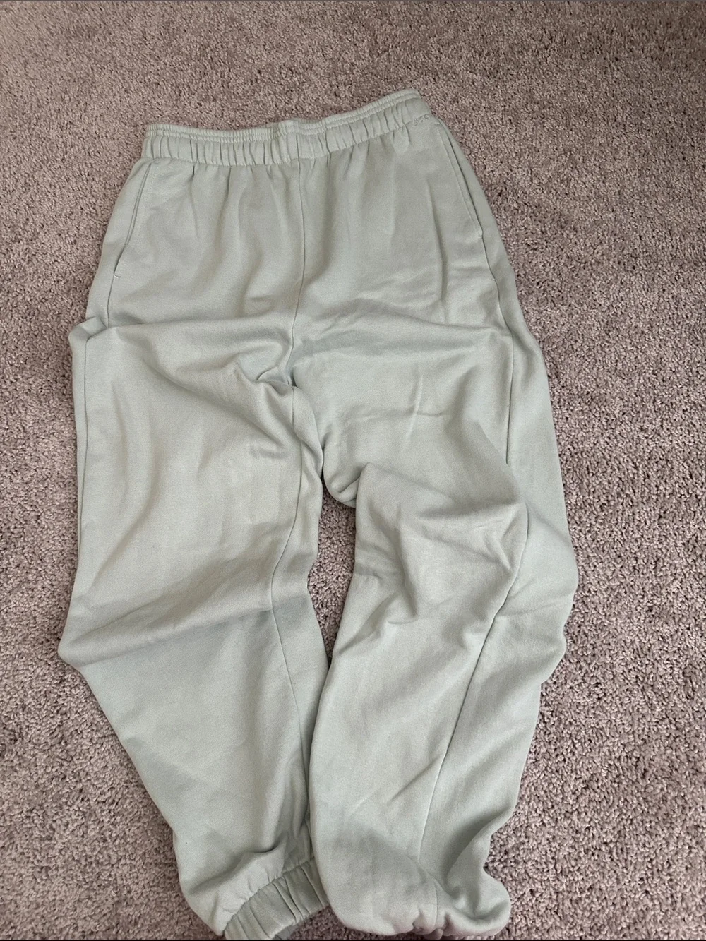 Women’s Casual Elastic-Waist Sweatpants in Light Sage